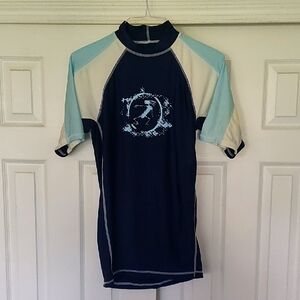 Navy and Light Blue Rash Guard